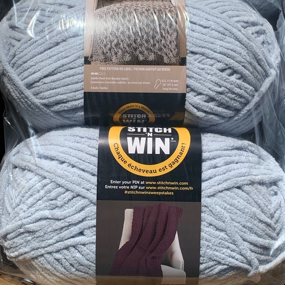 Bernat Accents Yarnispirations Bernat Blanket Yarn Chilled Blue